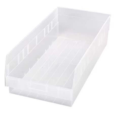 Quantum Storage Systems Qsb216cl Shelf Storage Bin, Polypropylene, Clear, 6 In