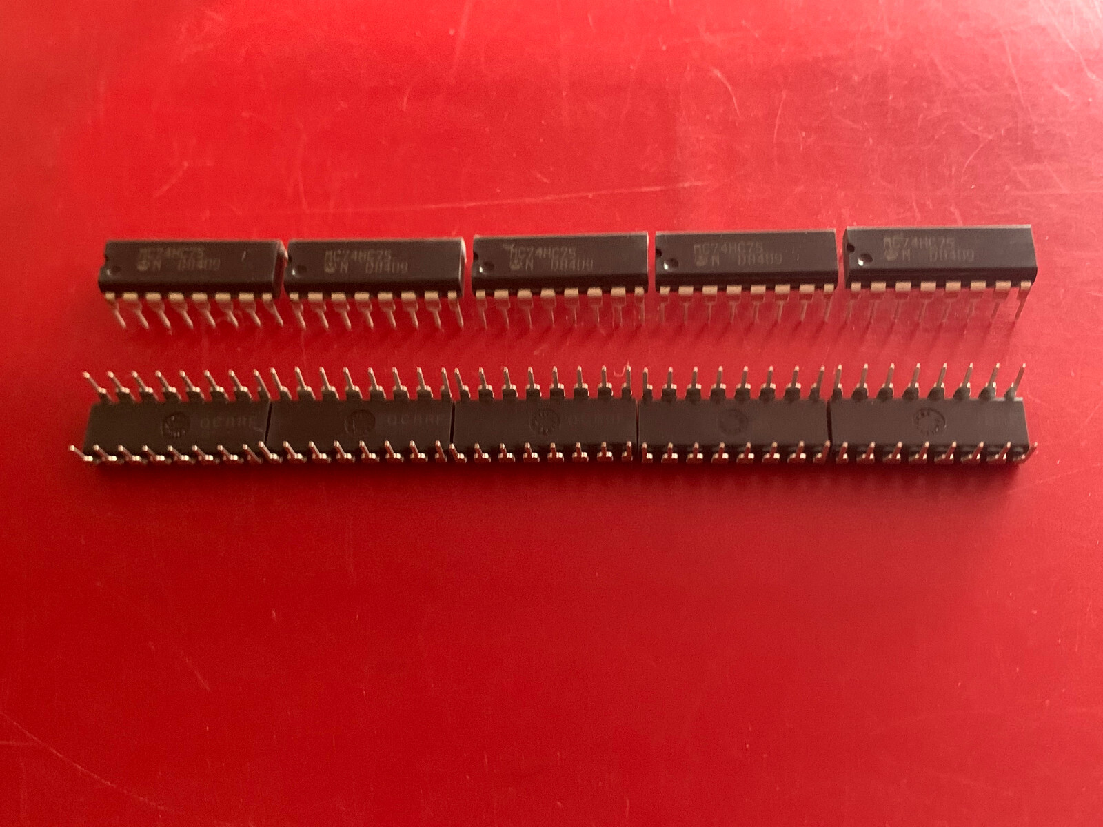 10x MC74HC75N MOTOROLA Logic Dual 2-Bit Transparent Latch High Perform