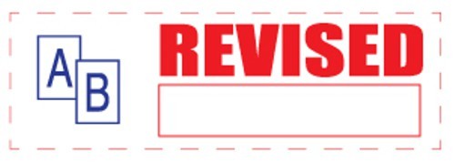 REVISED Two Color Preinked Title Stamp by Shiny (TEN020)