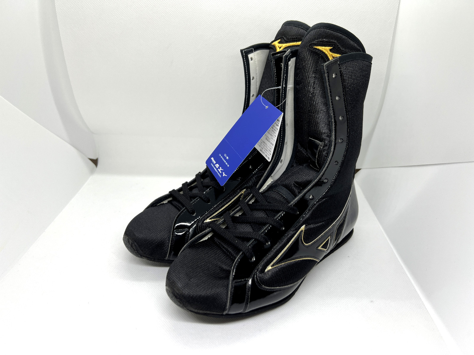 MIZUNO Boxing Shoes Finisher MID Black Black Line Gold 21GA231012 Enamel NEW