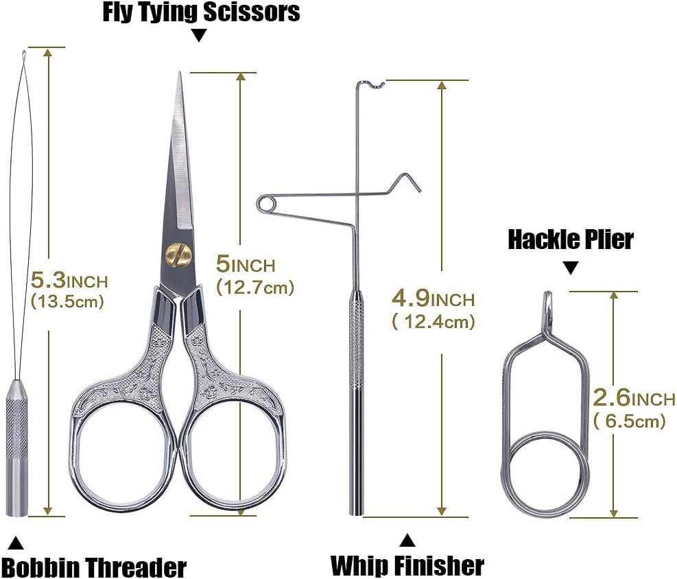 Fly Tying Starter Kit with Tools and Materials for Lure Building