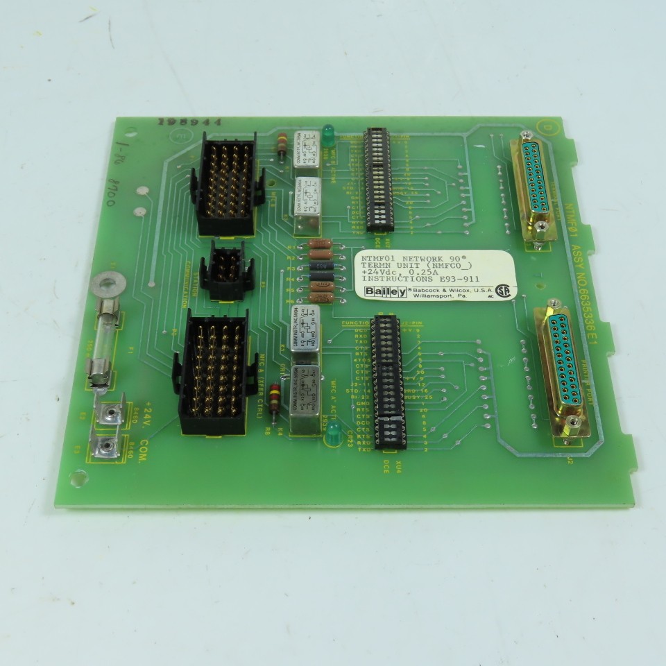 Bailey 6635336E1 NTMF01 Network 90 Termination Unit +24VDC