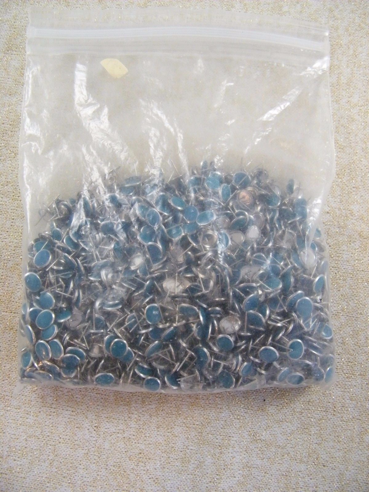 (1400) PIERCED EARRING POSTS / STUDS ~ SILVER TONE W/ TURQUOISE FINDINGS