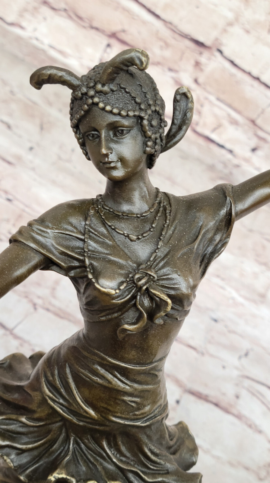 Art Deco Collectible Turkish Dancer Bronze Statue by CL J R Colinet Detailed