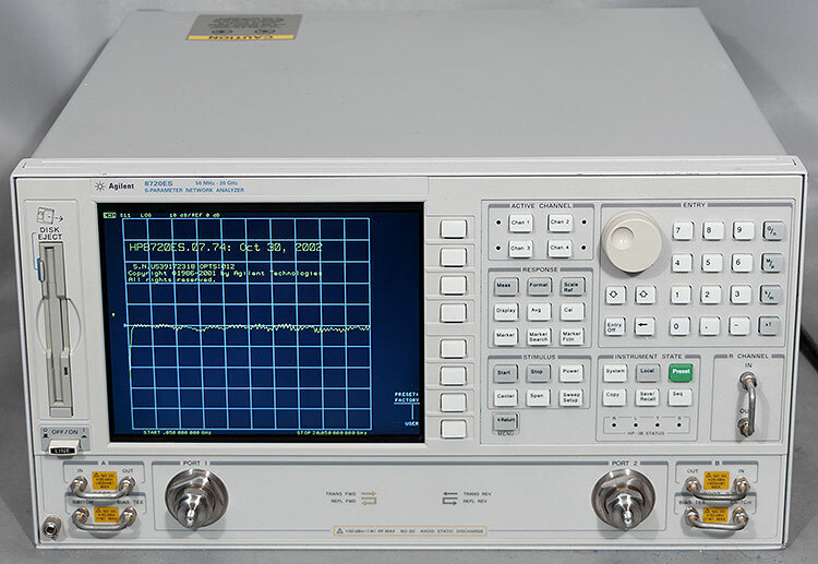 HP/Keysight 8720ES 50 MHz - 20 GHz S-Parameter Network Analyzer w/Opts. H32/012