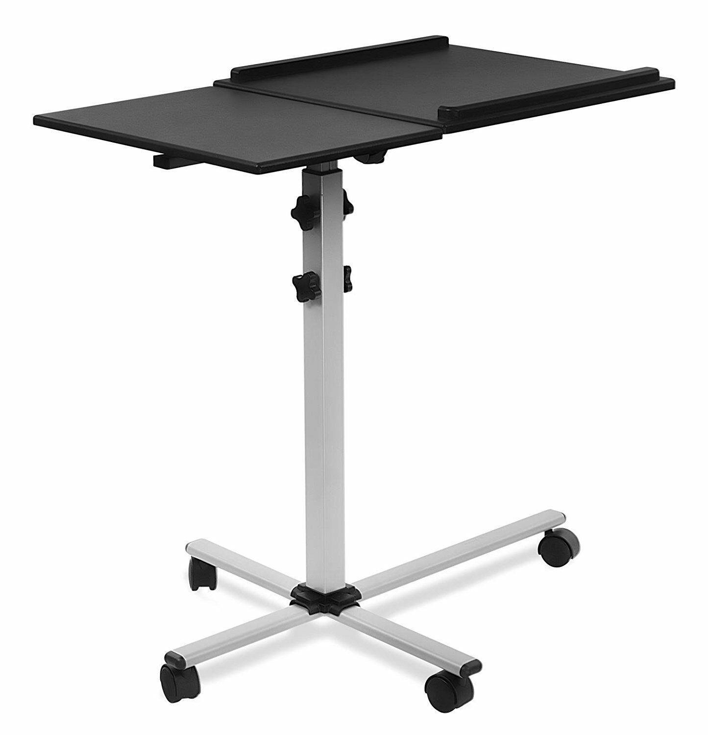 Mount-It! Rolling Laptop Tray and Projector Cart | Height Adjustable Presentatio