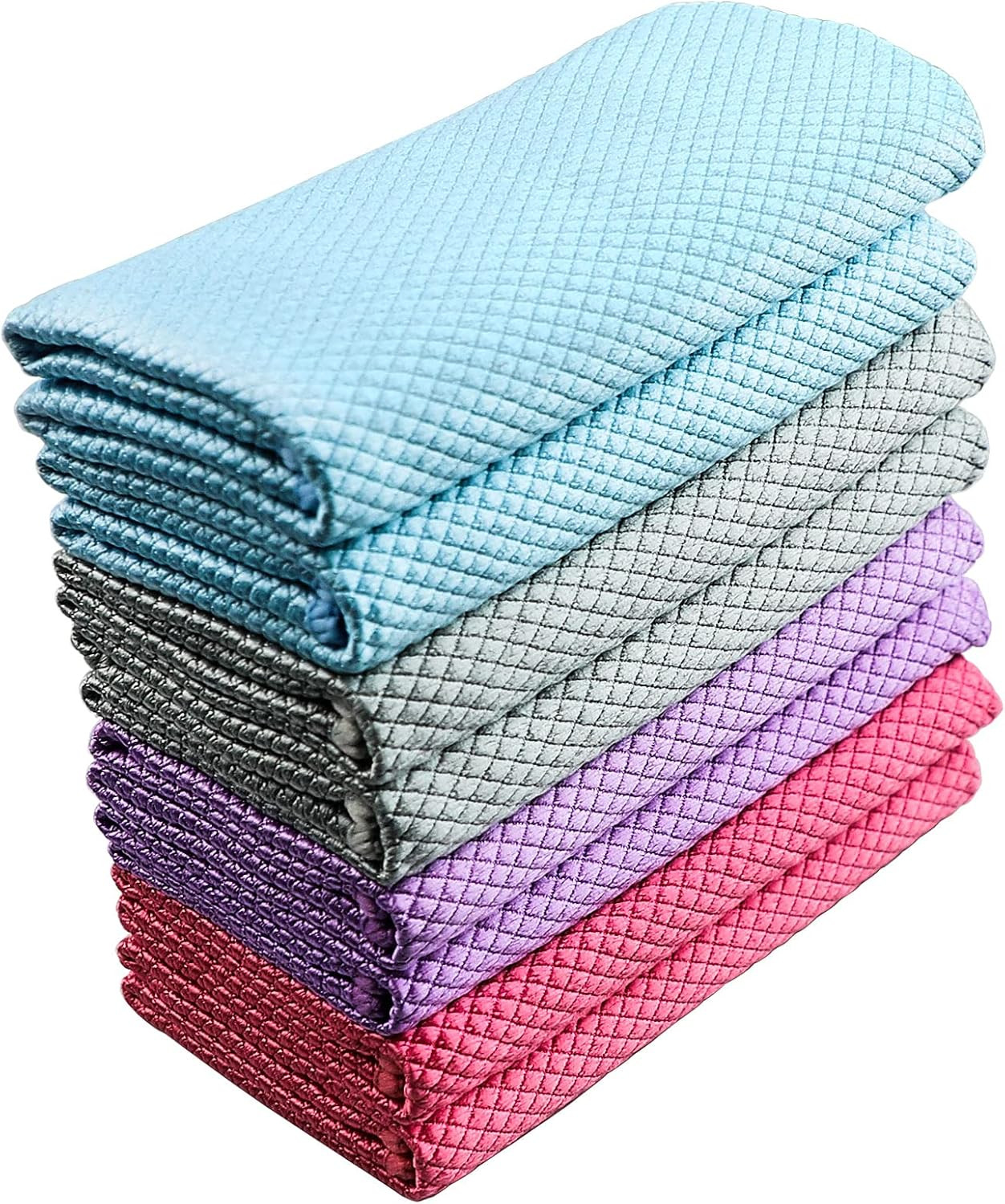 Microfiber Glass Cleaning Cloth, Multi-Functional Reusable Lint Free Cloths, Sta