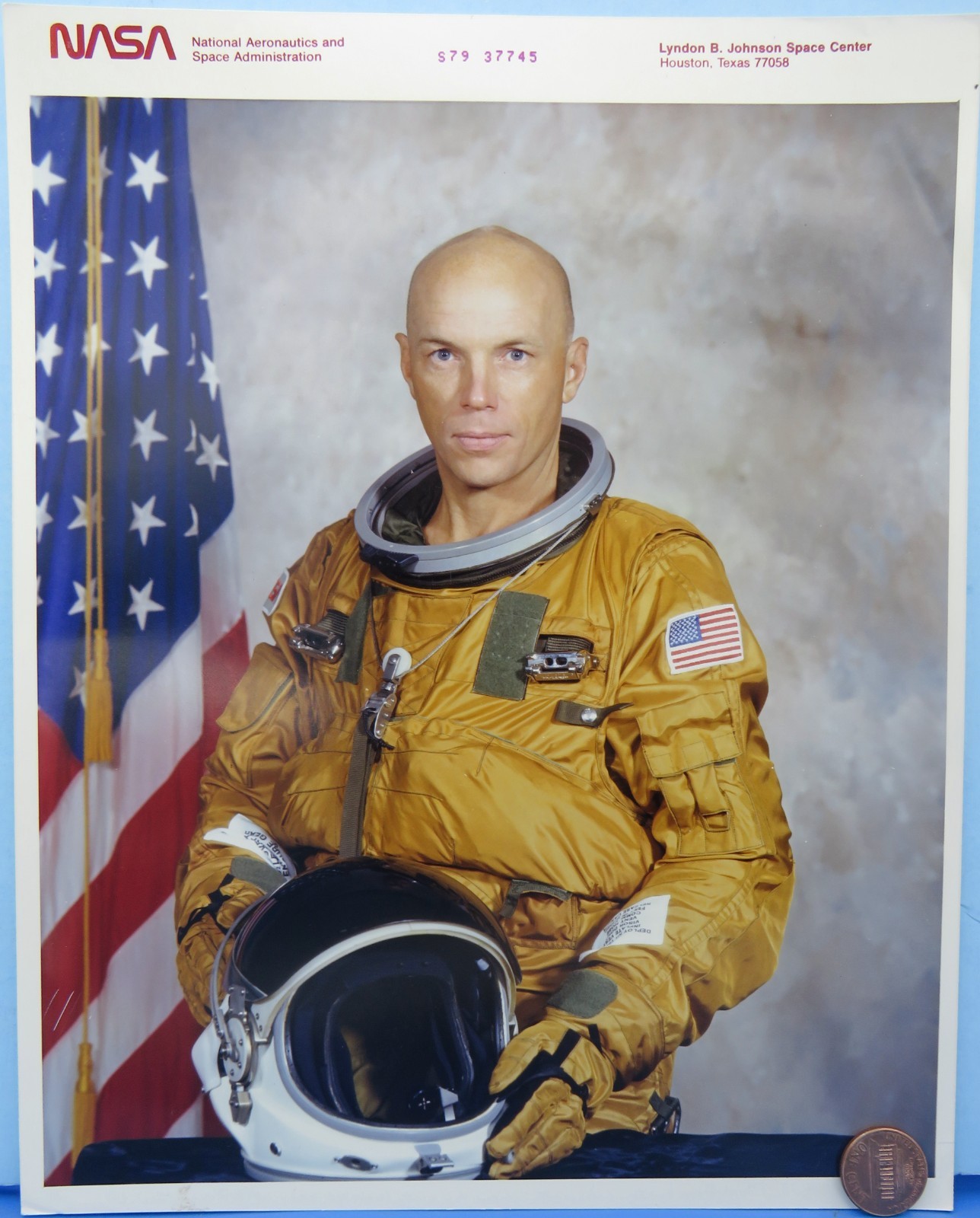 NASA Kodak PRESS PHOTO vtg Astronaut Story MUSGRAVE 10/1979 RED Serial Number!