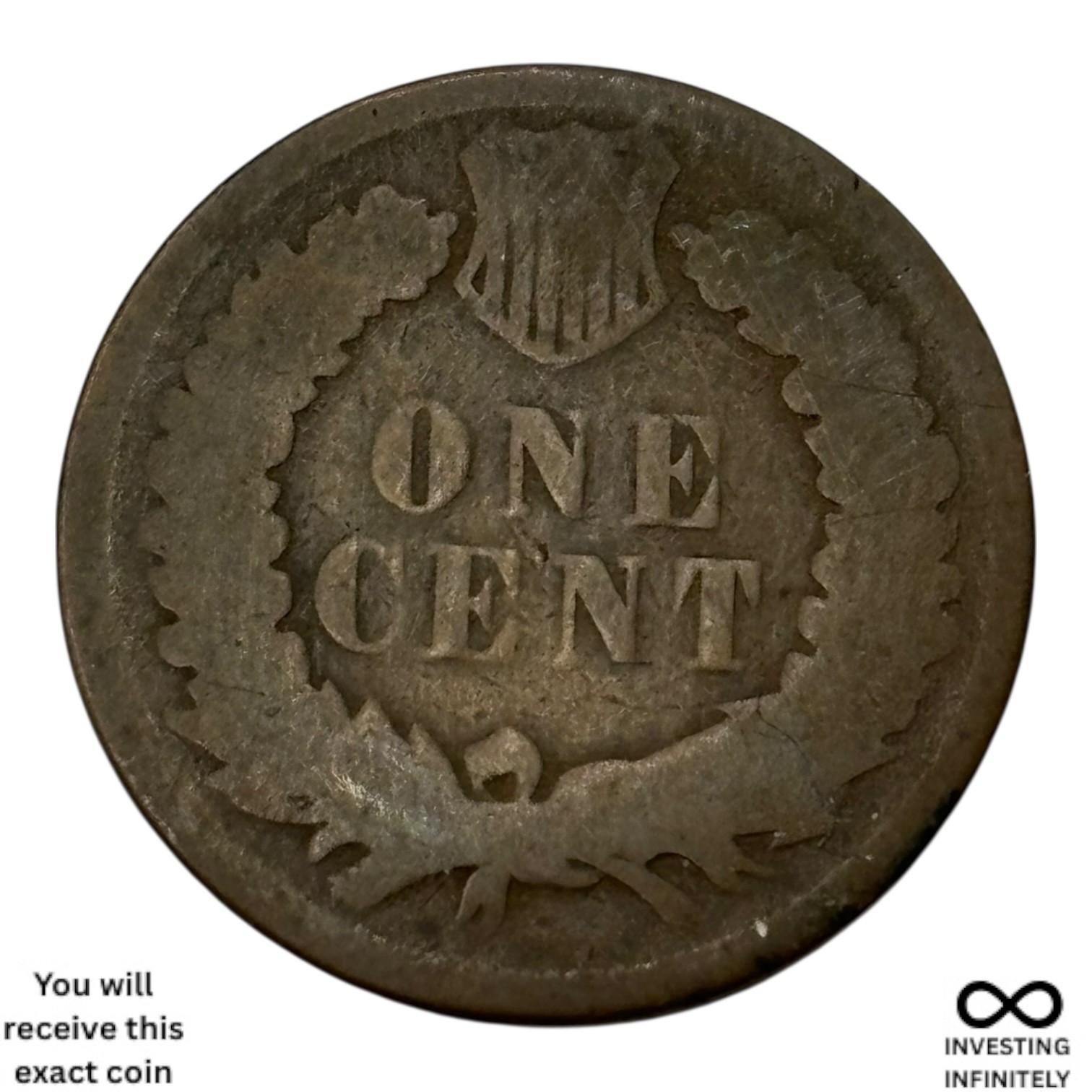 1874 Indian Head Cent X-1338