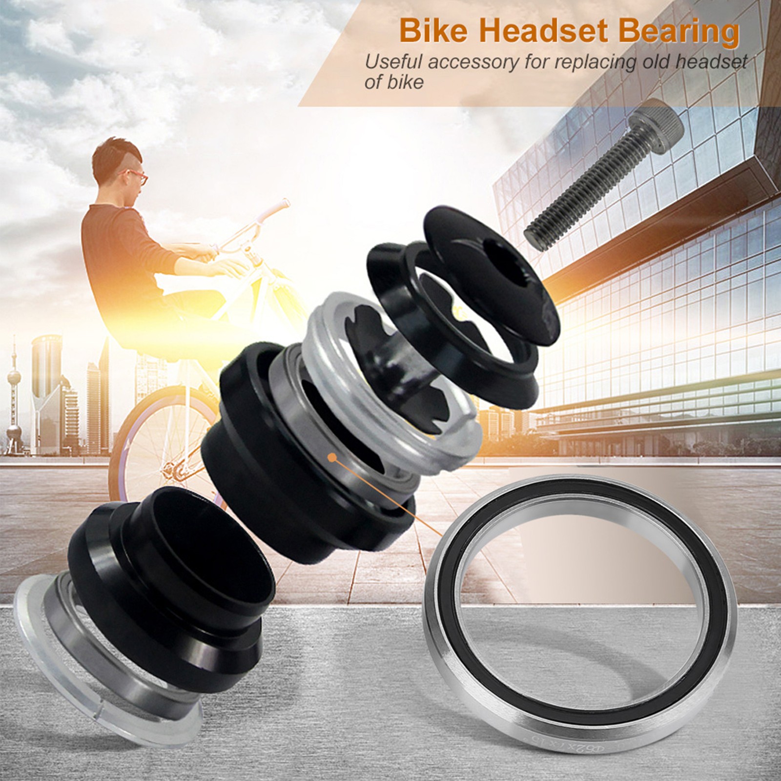 General Steel Bike Headset Bearings Repair Parts Accessory (52mm)