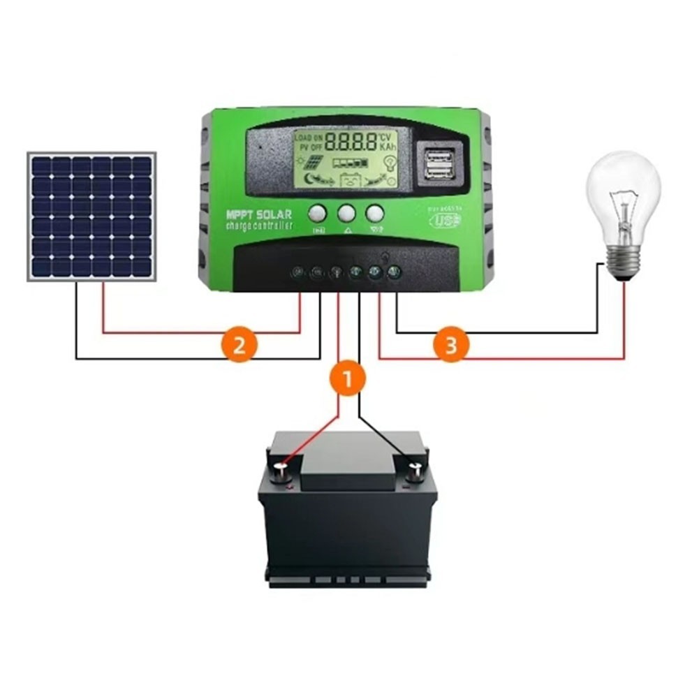 100A MPPT Solar Controller for 12V 24V Battery with Smart Charging Waterproof