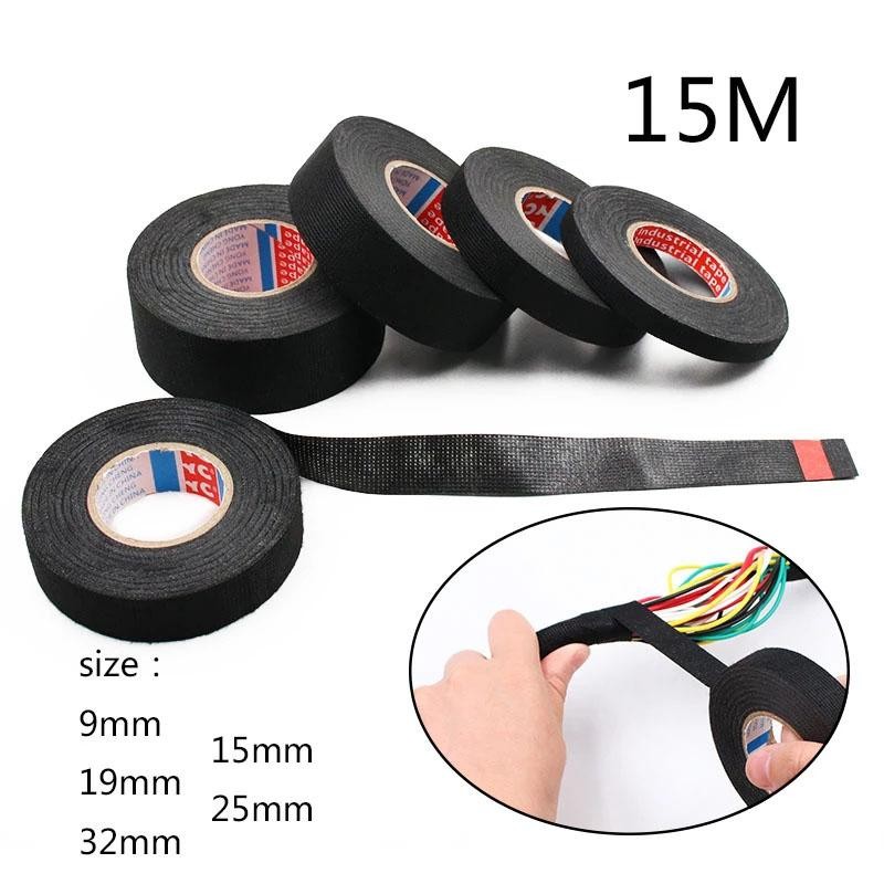 1pc Heat-resistant Adhesive Cloth Fabric Tape for Car Auto Cable Harness Wiring