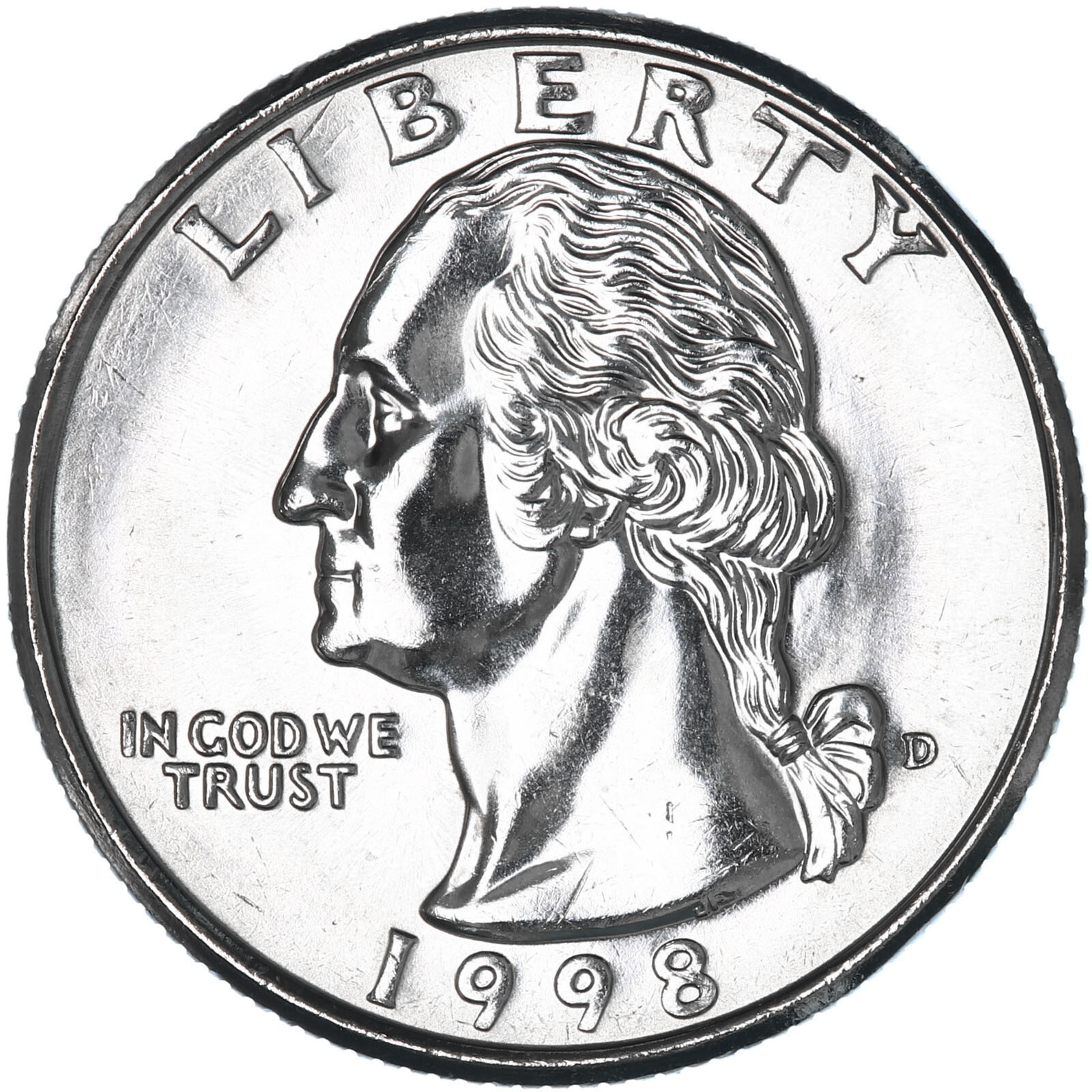 1998 D Washington Quarter BU US Coin