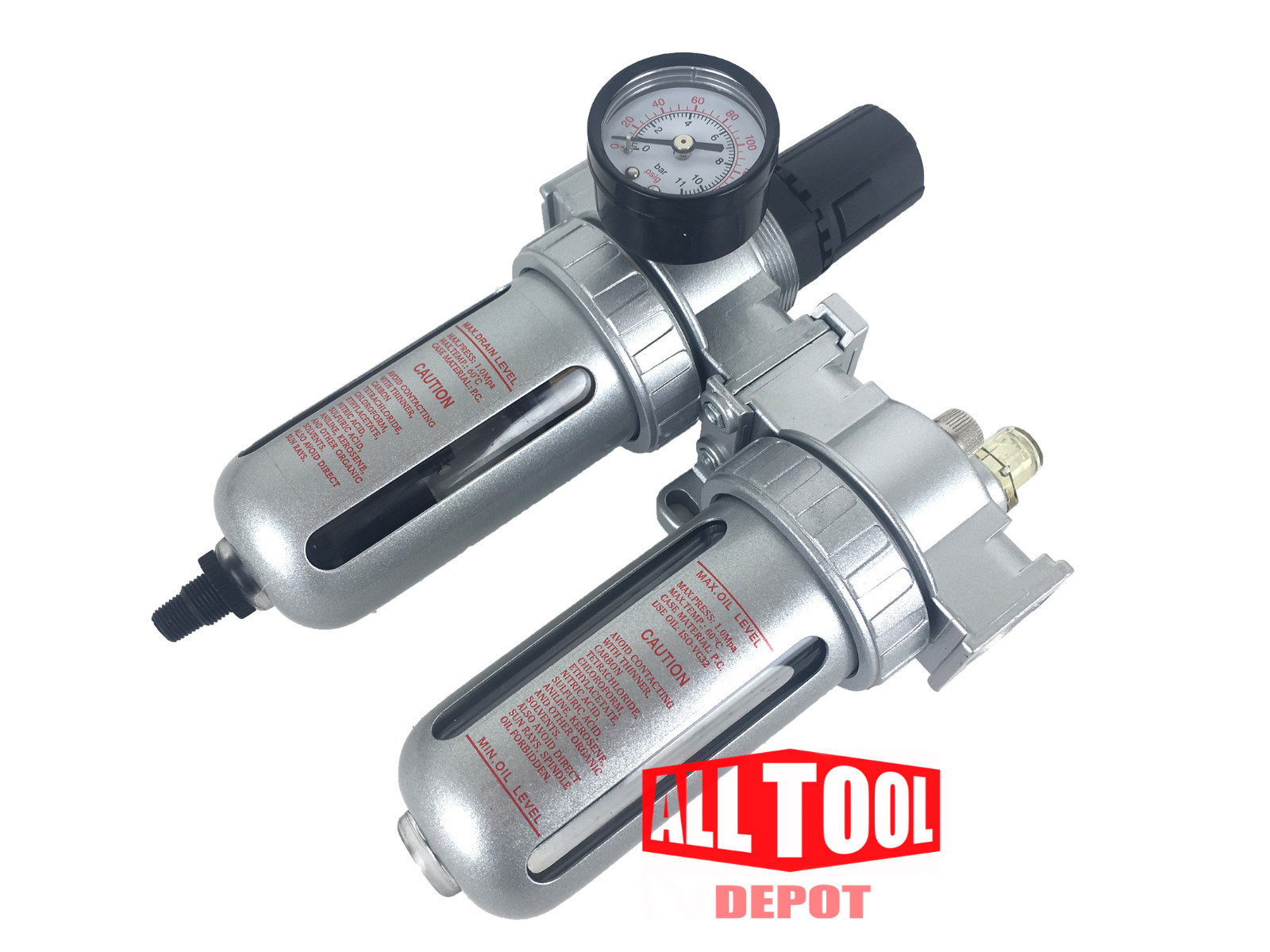 3/8" Mid Flow FRL air control unit w/ Auto Drain