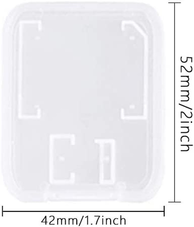 Clear Plastic Memory Card Case Compatible with SD SDHC SDXC Micro SD T-Flash Car