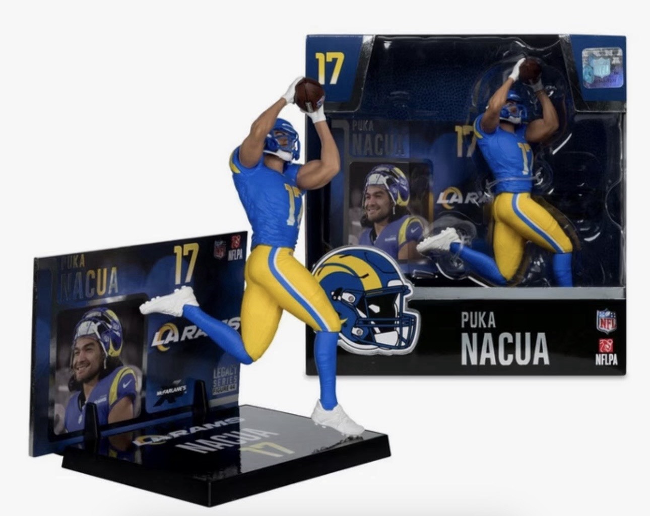 Puka Nacua Los Angeles Rams 2025 NFL Mcfarlane Legacy Figure - New In Box