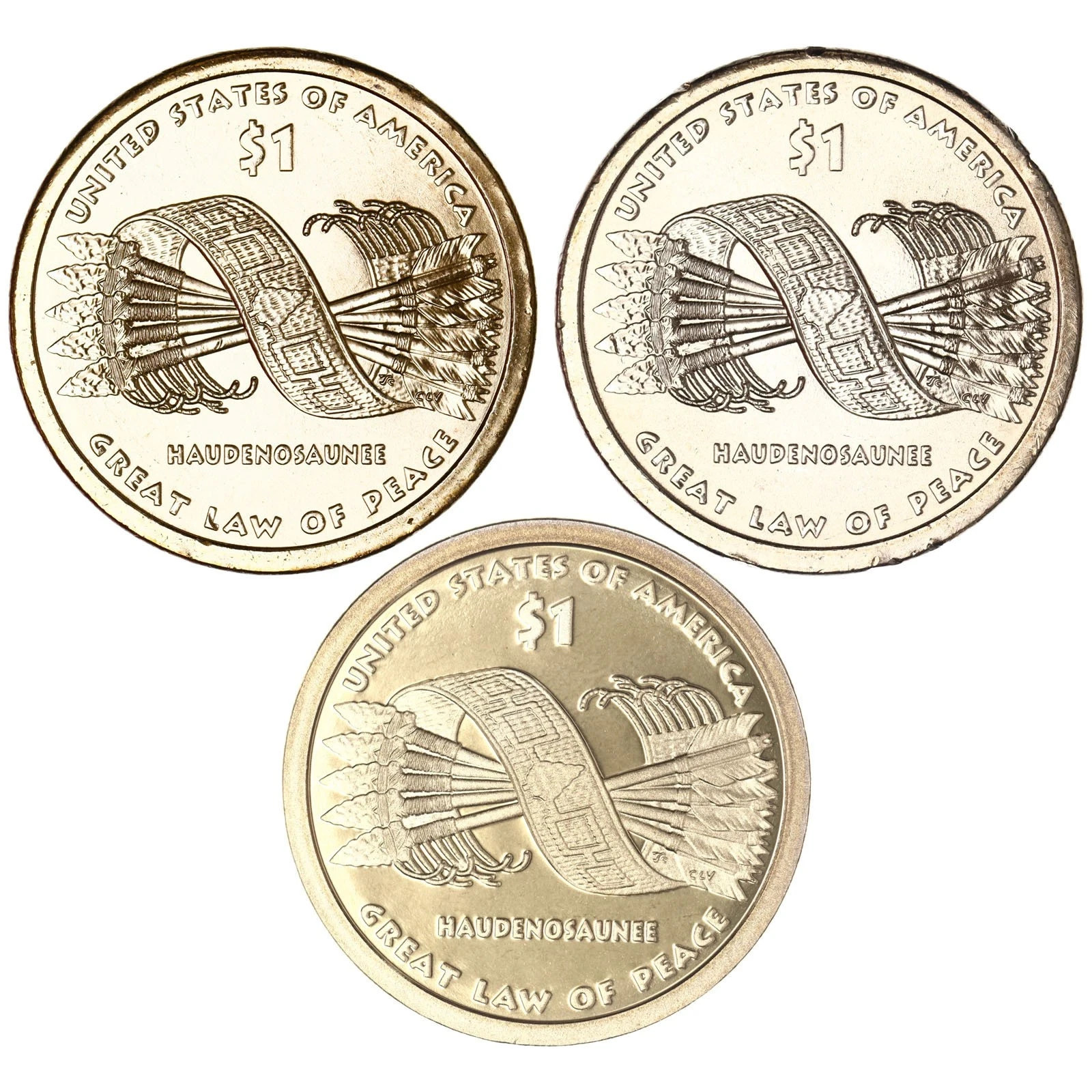 2010 P D S - Proof & 2 Uncirculated Native American Dollar 3 Coin Set  U.S Mint