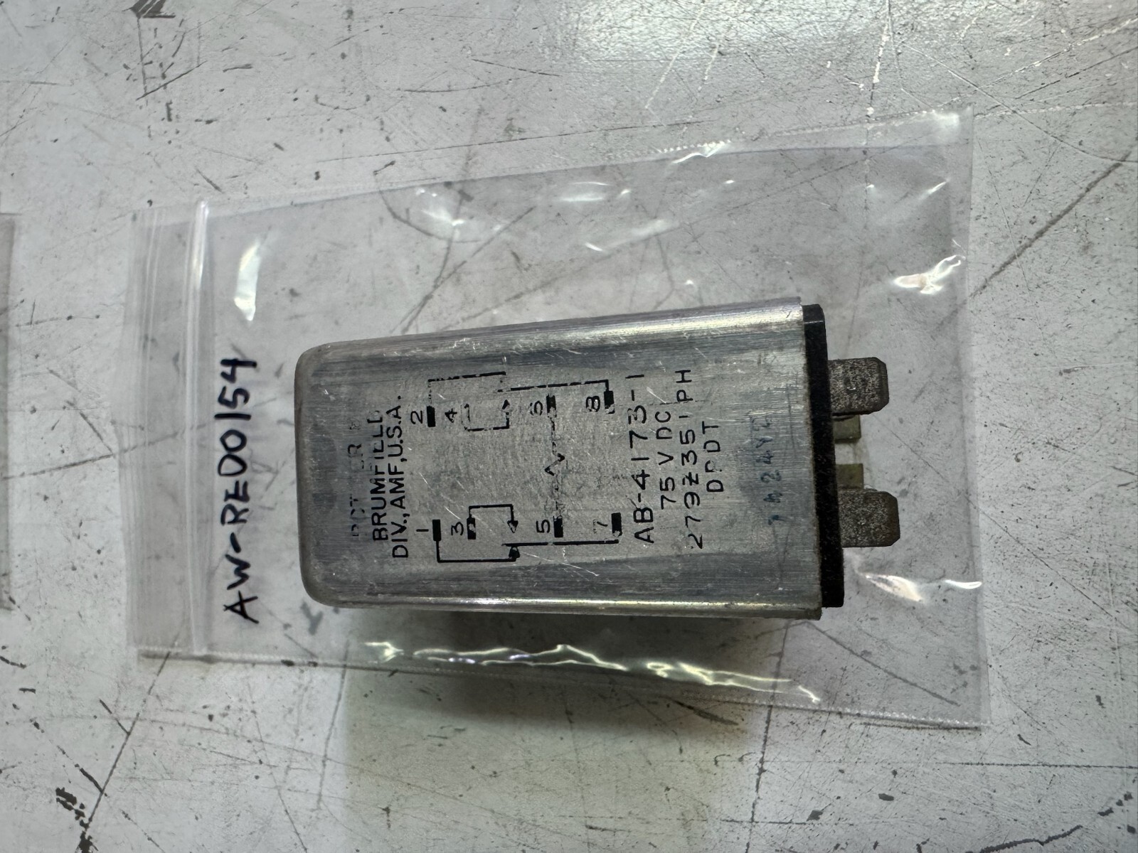 00154 Relay 75V DC 2PDT - New Replacement Part