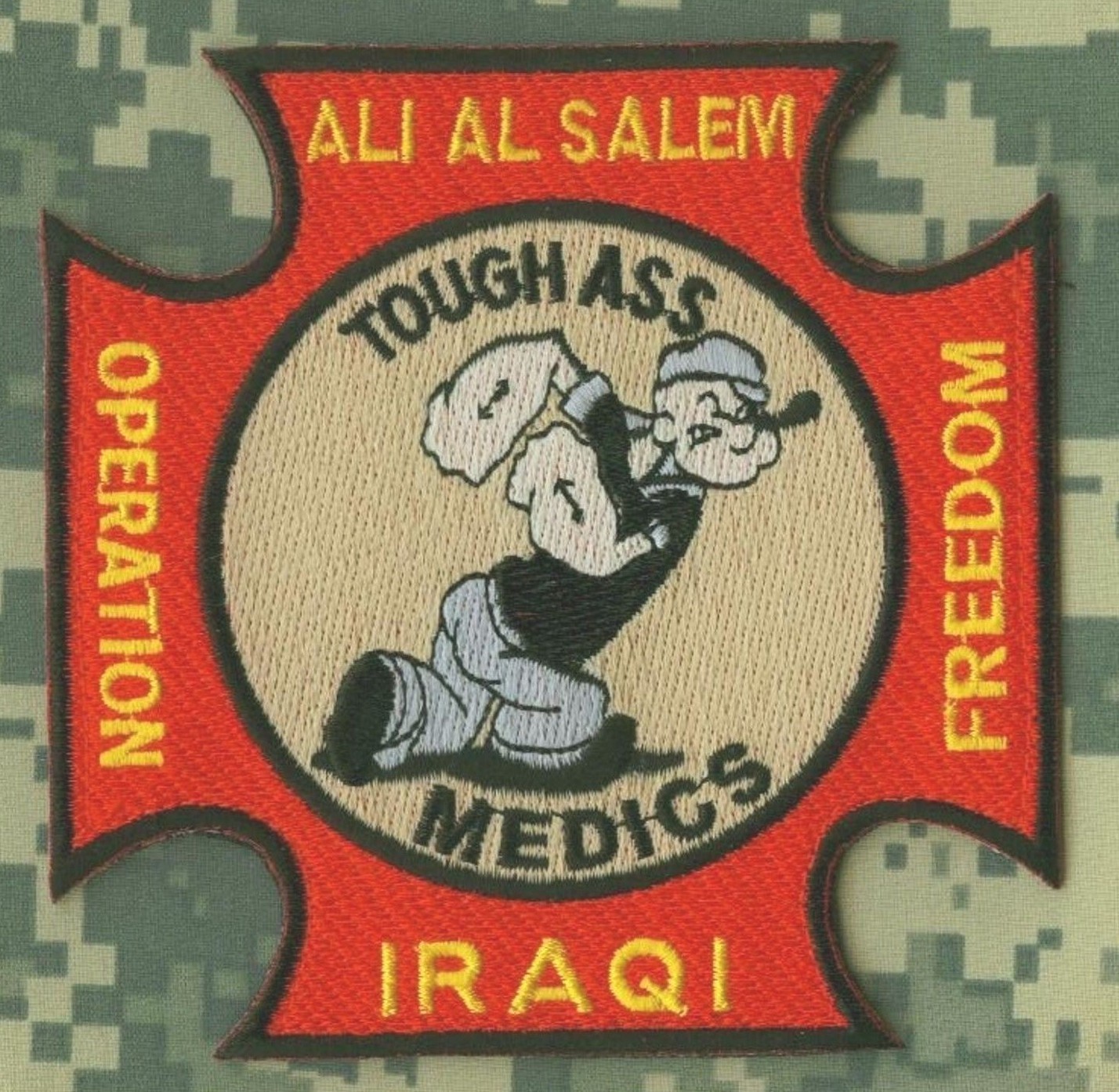 OIF ELITE WARRIOR IRAQ WAR TROPHY COLLOCATION FORCE FLAG PATCH: KOREA from 2004