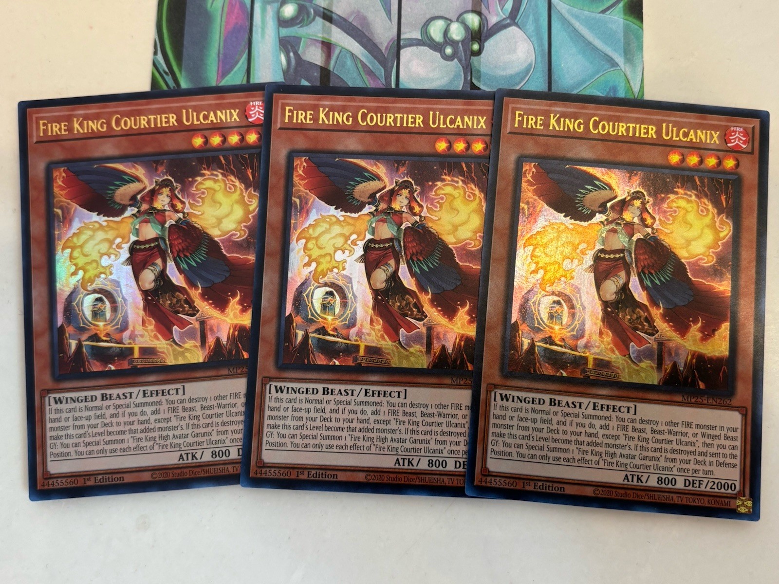 Yugioh 3x Fire King Courtier Ulcanix Ultra Rare MP25-EN262 2025 Mega-Pack 1st Ed