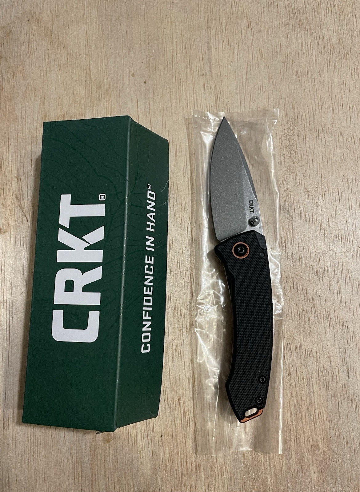CRKT Tuna 2522 Black/Orange, L. Burnley Design Compact Folding Pocket Knife