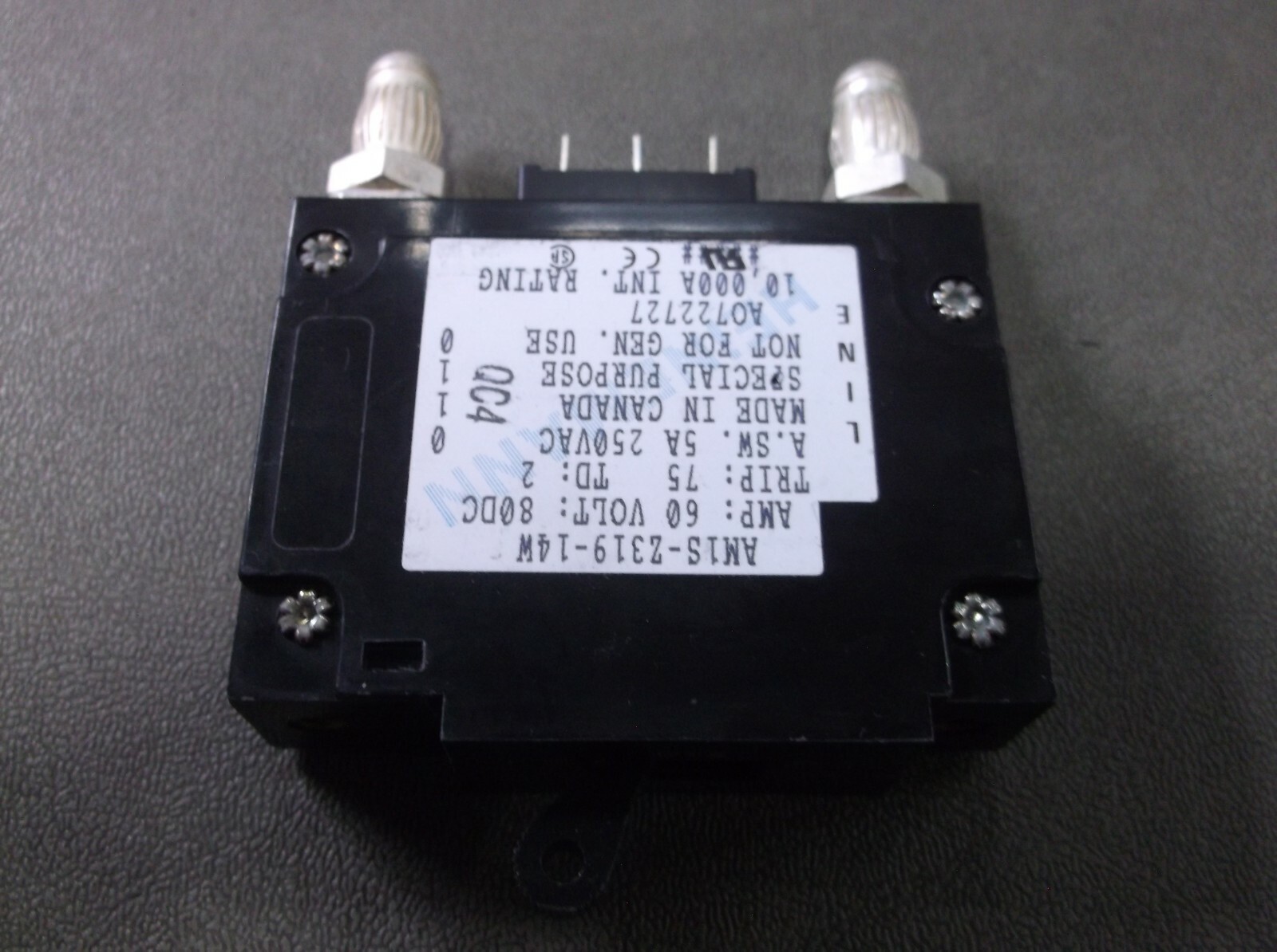 NEW HEINEMANN 60 AMP CIRCUIT BREAKER AM1S-Z319-14W 30 DAY WARRANTY
