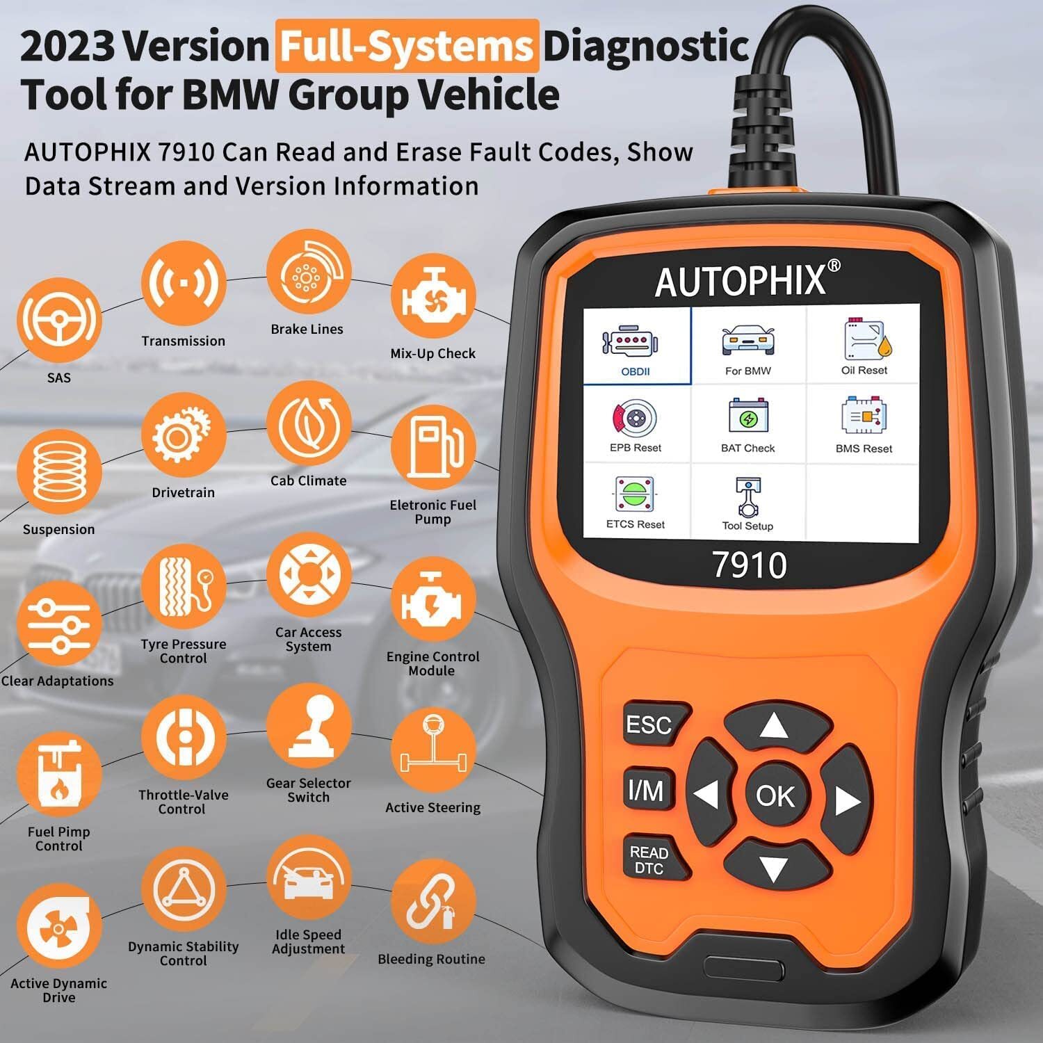 Autophix 7910 For BMW All System OBD2 Diagnostic Scanner Code Reader ABS SRS DPF