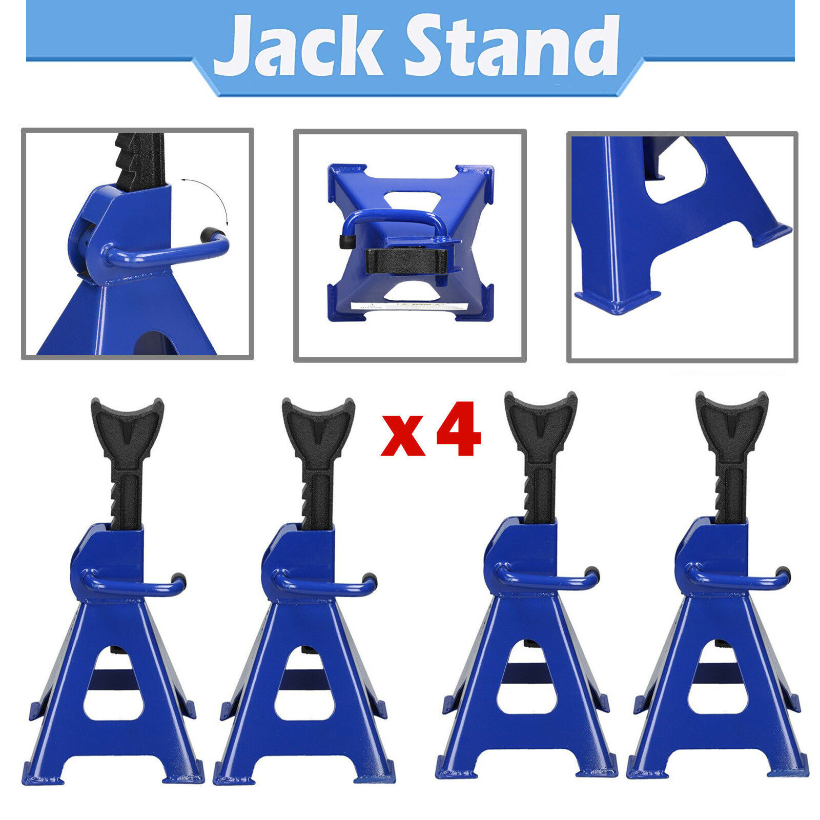 3 Ton axle stands lifting capacity stand heavy duty car caravan floor jack 4 pcs