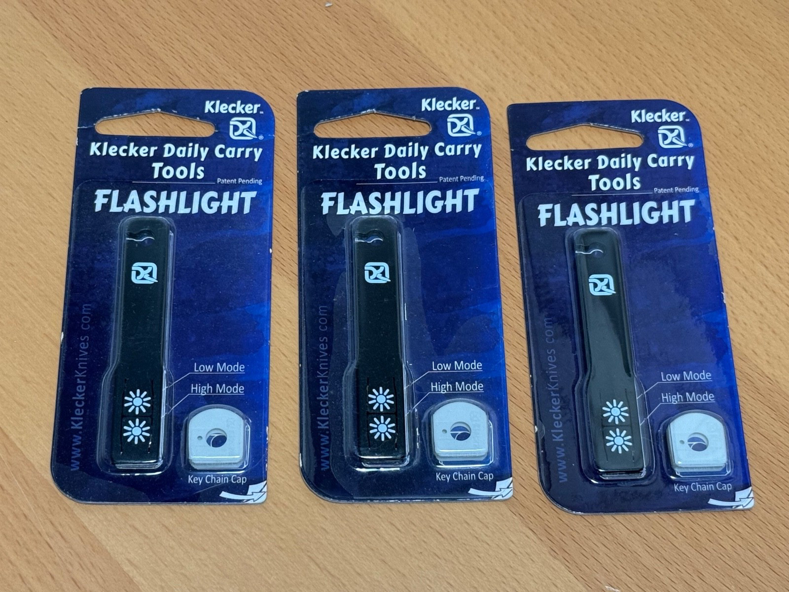 Three Flashlights Two LED For  Key Ring Or Fits Key Bars STW-212, by Klecker KDC