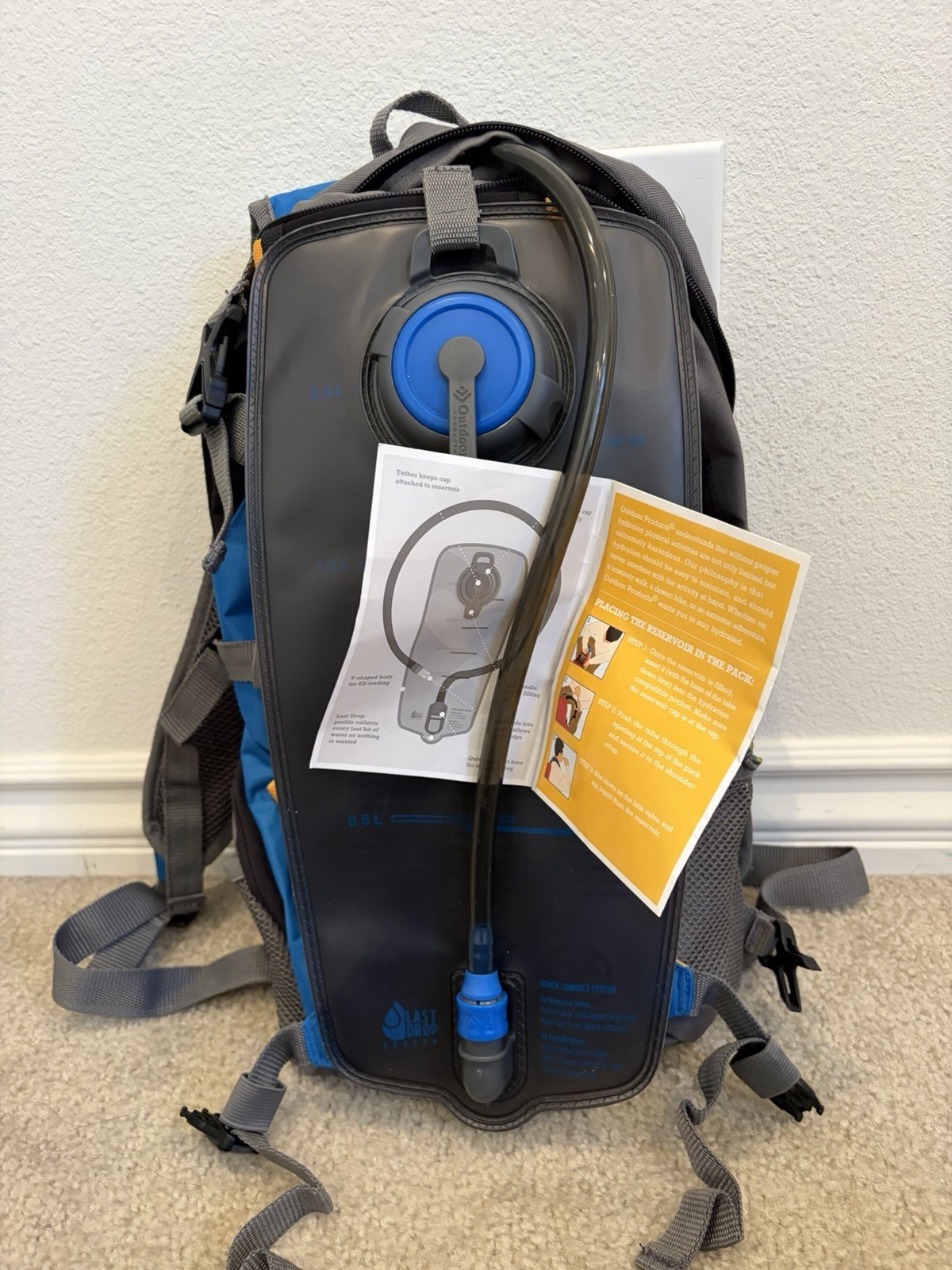 NEW Outdoor Projects Hydration Backpack With Water blade