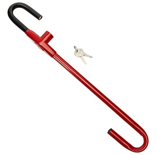 The Club CL303 Pedal to Steering Wheel Lock, Red, 5.25 Inch