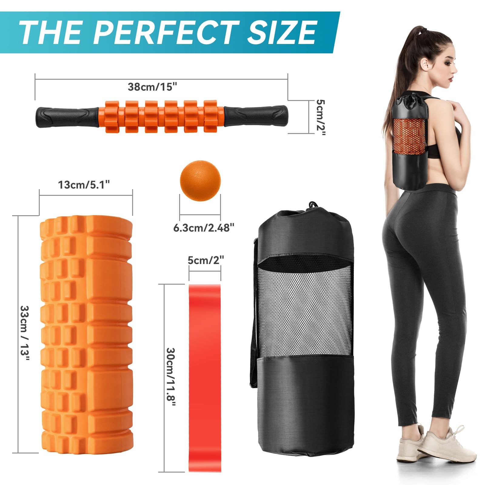 5 in 1 Foam Roller Set Trigger Point Exercise Foam Roller
