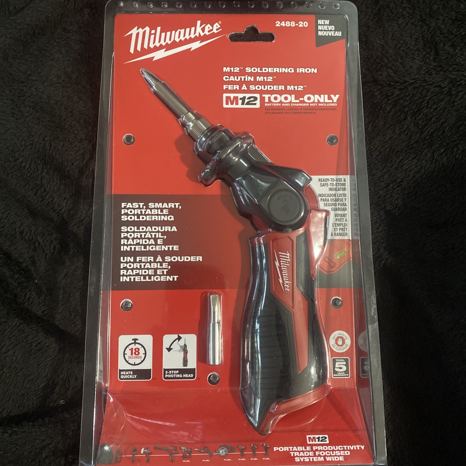 Milwaukee 2488-20 M12 12V Cordless Soldering Iron Tool Only