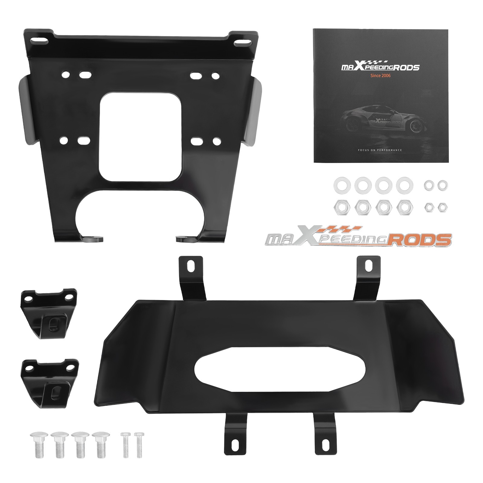 Heavy-Duty Steel UTV Winch Mounting Bracket Fit FOR 2020-UP Polaris RZR XP