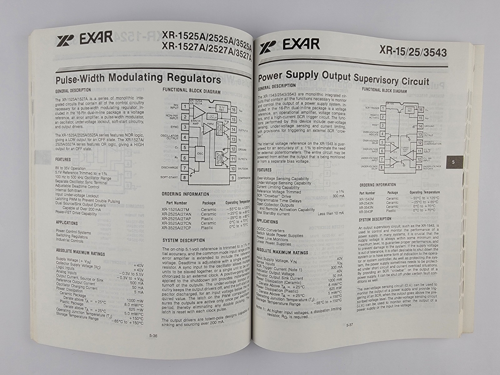 Vintage Original Exar Short Form Product Guide
