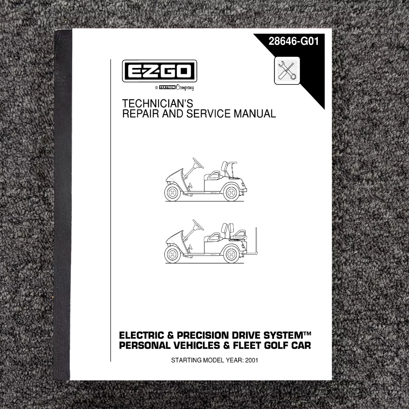 2001 - 2005 Service Repair Manual Fits  EZ-Go TXT Electric PDS Freedom Cart P228