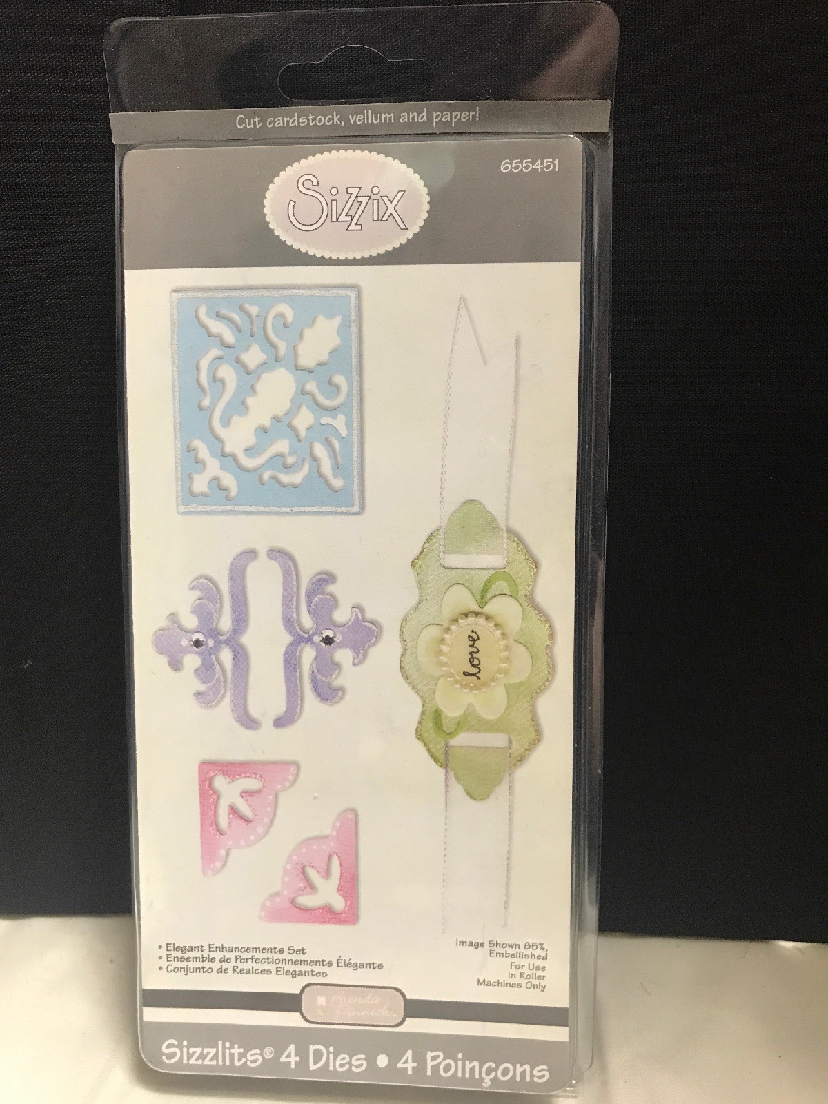 Sizzix Sizzlits Elegant Enhancements Set 655451 4 Dies