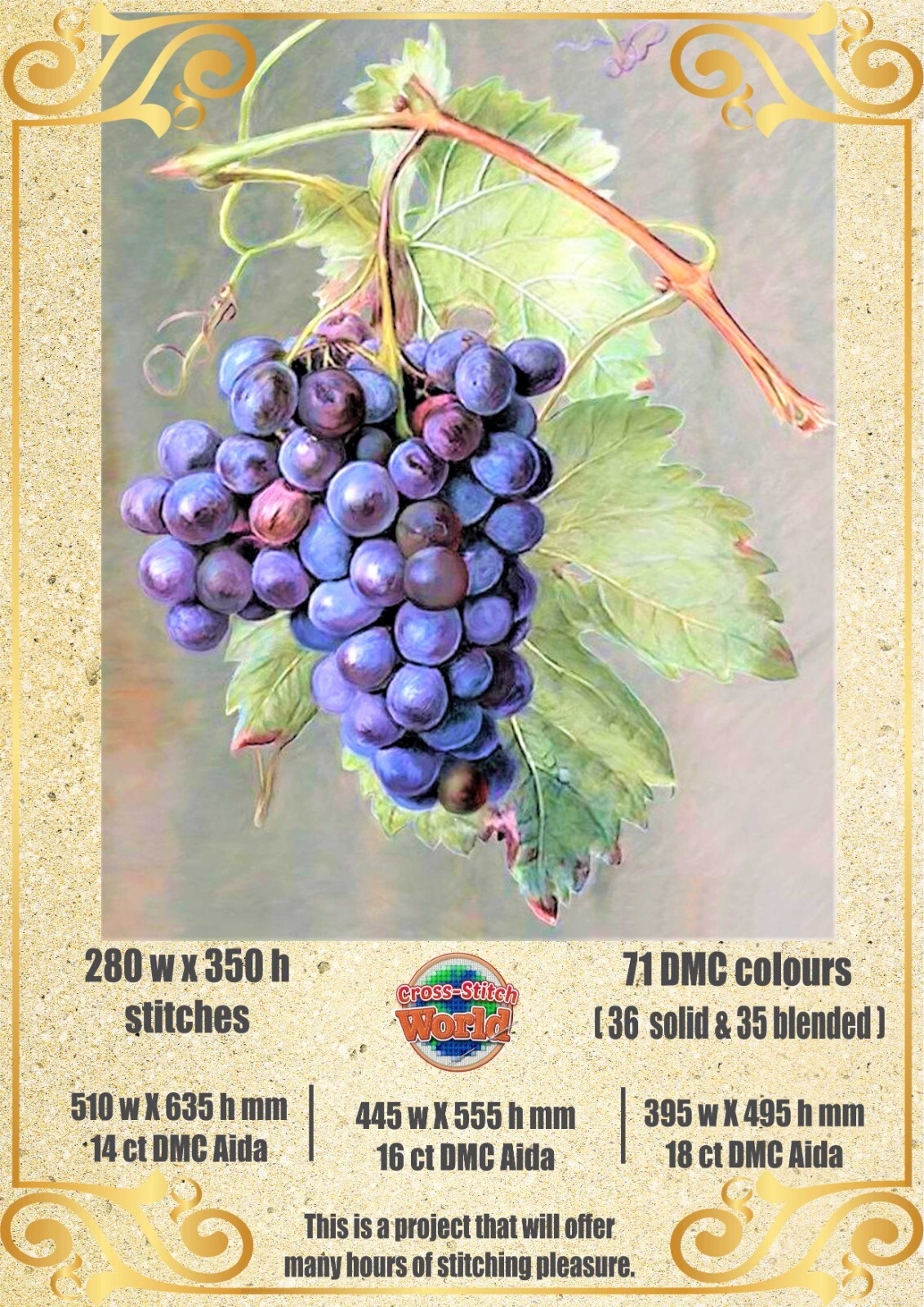 Grapevine 37 - Chart Counted Cross Stitch Pattern Xstitch