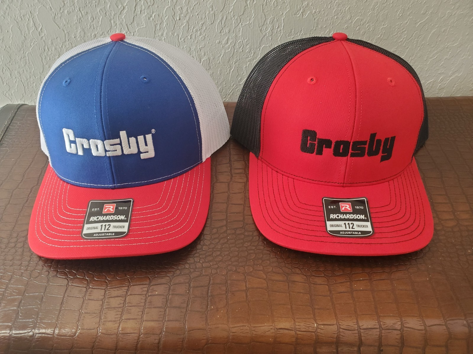 Lot Of 2 Richardson 112 Trucker Hats Cap Crosby Promotional Vintage Style