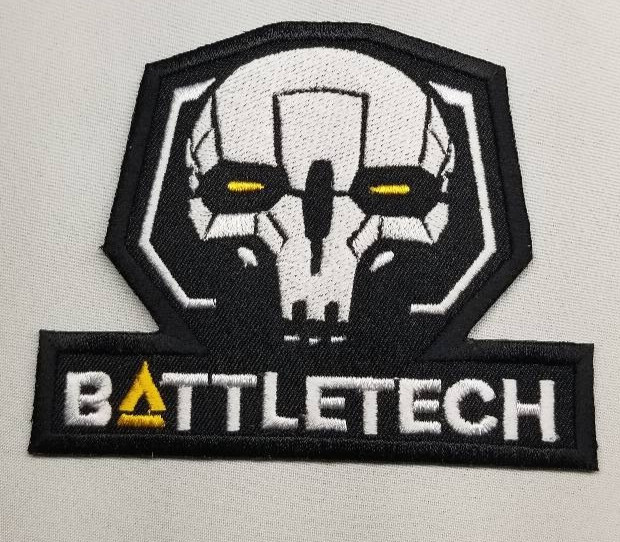 BattleTech Logo Patch Embroidered Mech Skull Iron On
