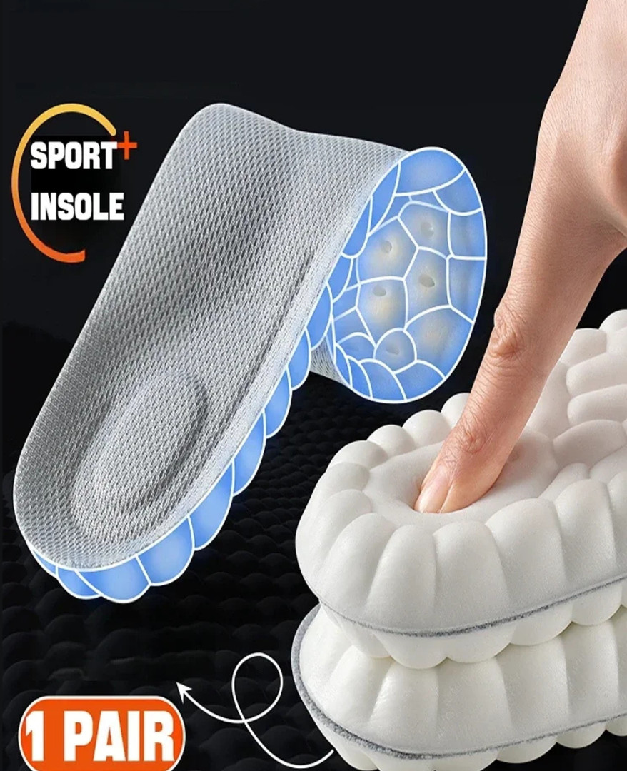 4D Shoe Insoles for Men Women Memory Foam Orthotic Shoe Inserts Sports Insoles