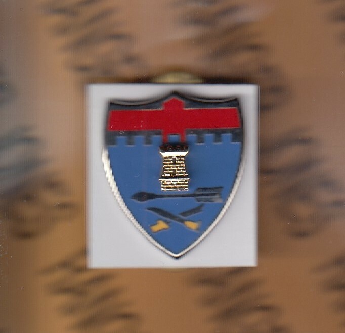 11th Infantry Regiment crest DUI c/b clutchback badge G-23