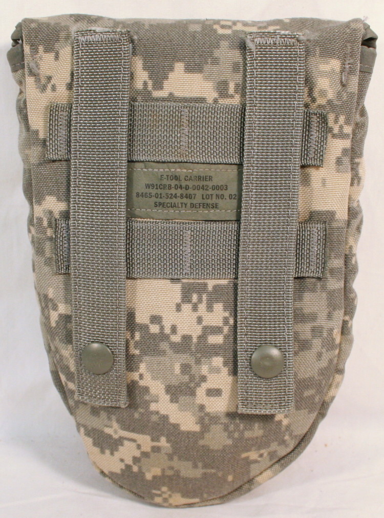 2 Pack US Army Surplus MOLLE ACU Camo E-Tool/General Purpose Tool Pouches EXC