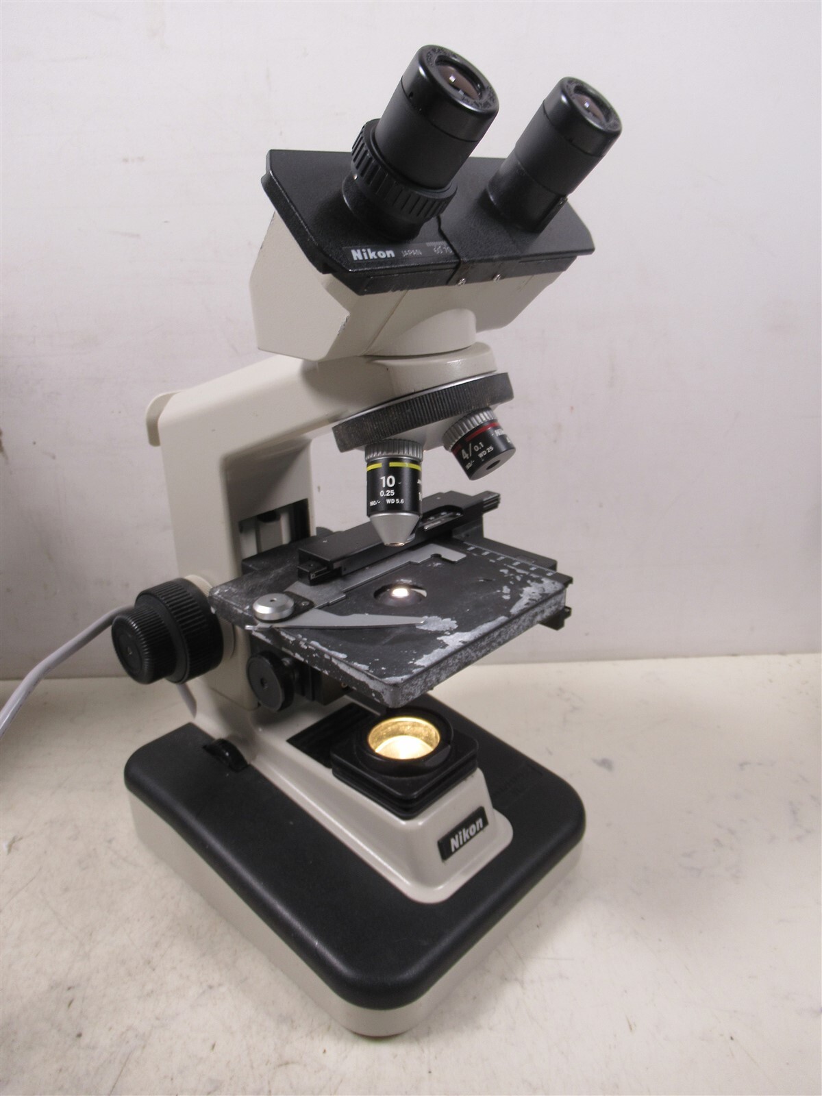 Nikon YS2-T Alphaphot Binocular Microscope w/ Eyepieces & 3 Objective Lenses