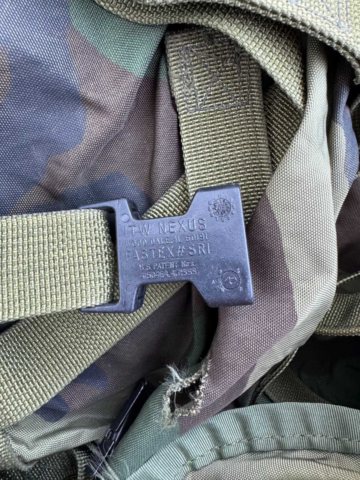 USGI LC-2 Medium M81 Woodland Field Pack w/ Shoulder Straps *No Frame*