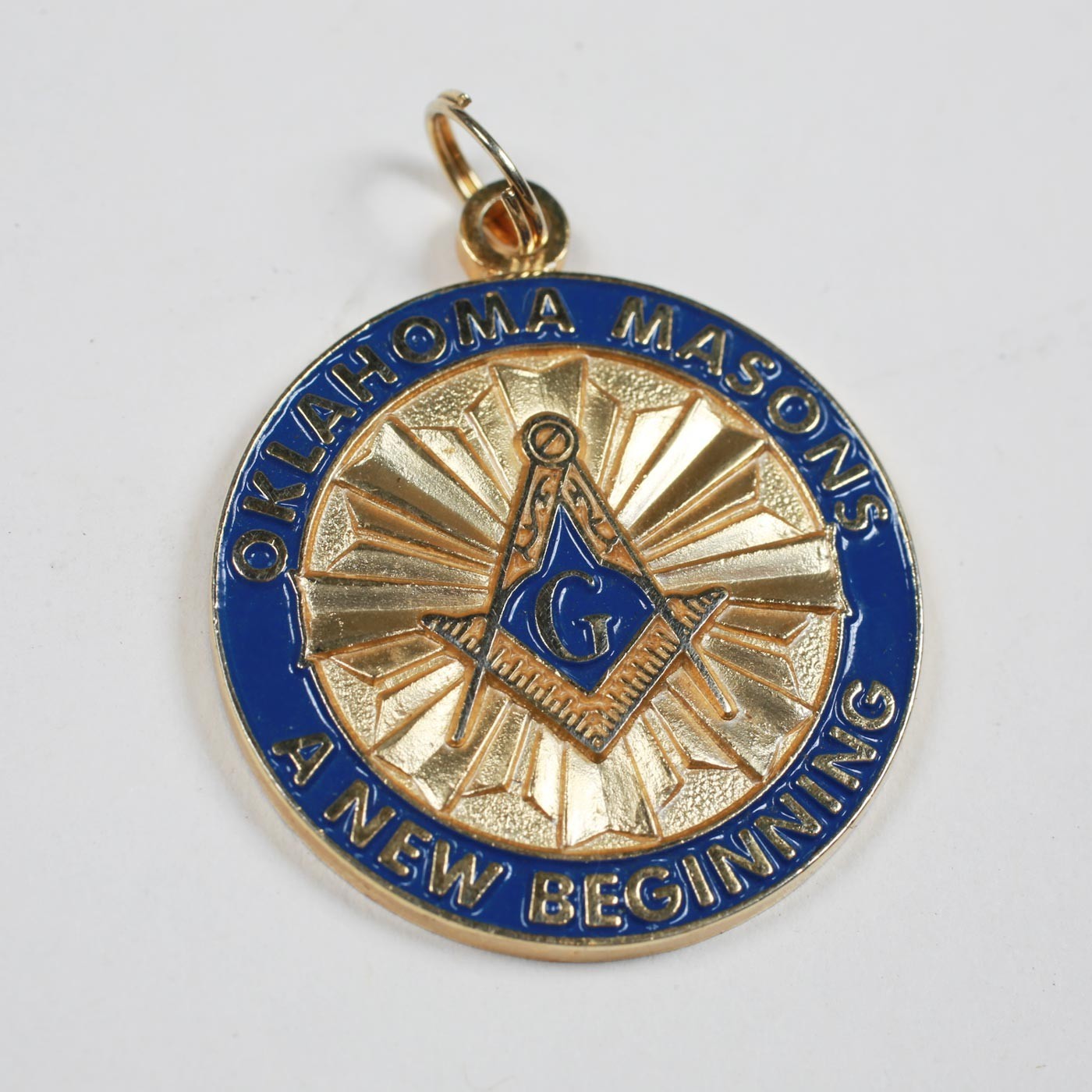 Freemasons of Oklahoma Masons a new beginning Semi Brass Medallion