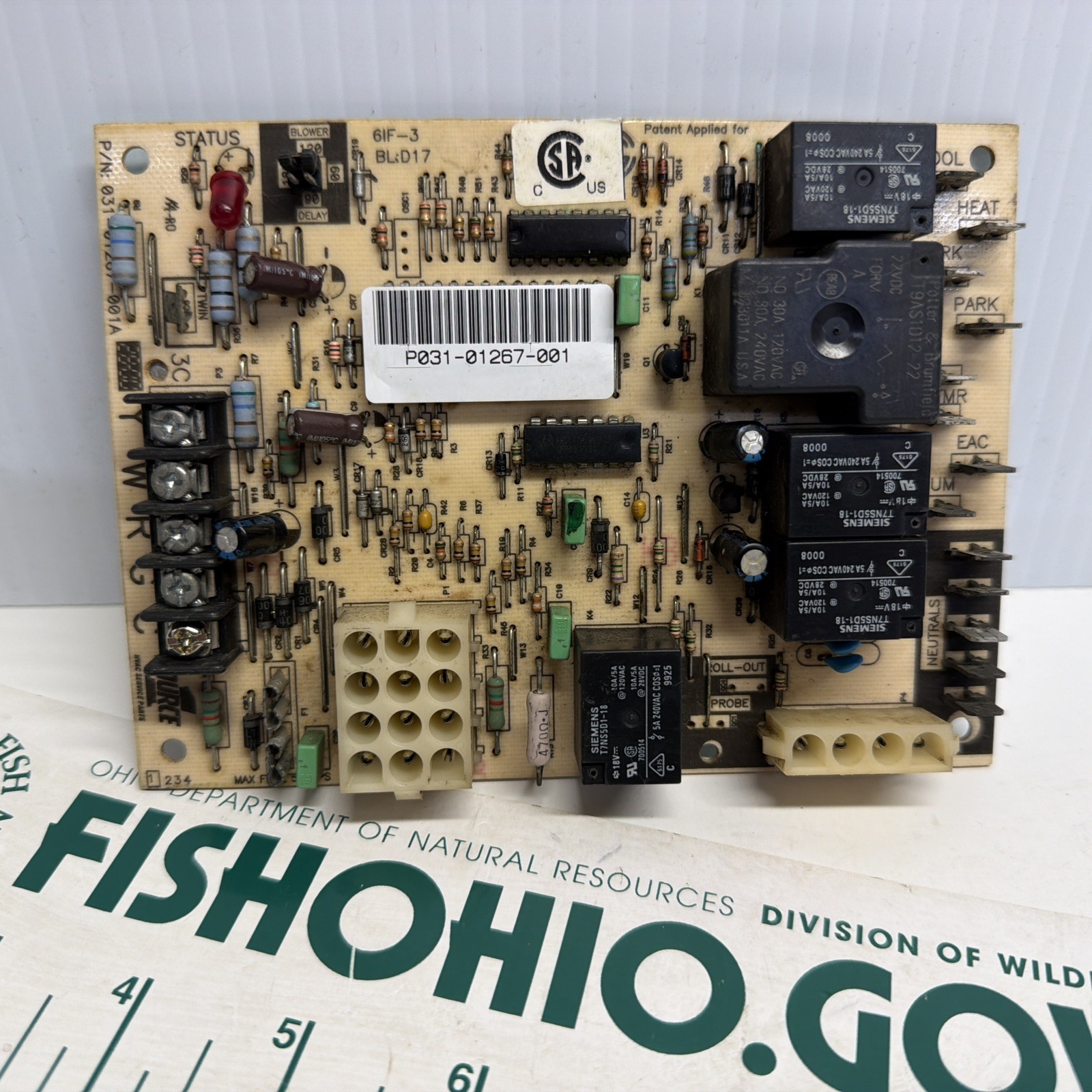 COLEMAN 031-01267-001 CONTROL BOARD