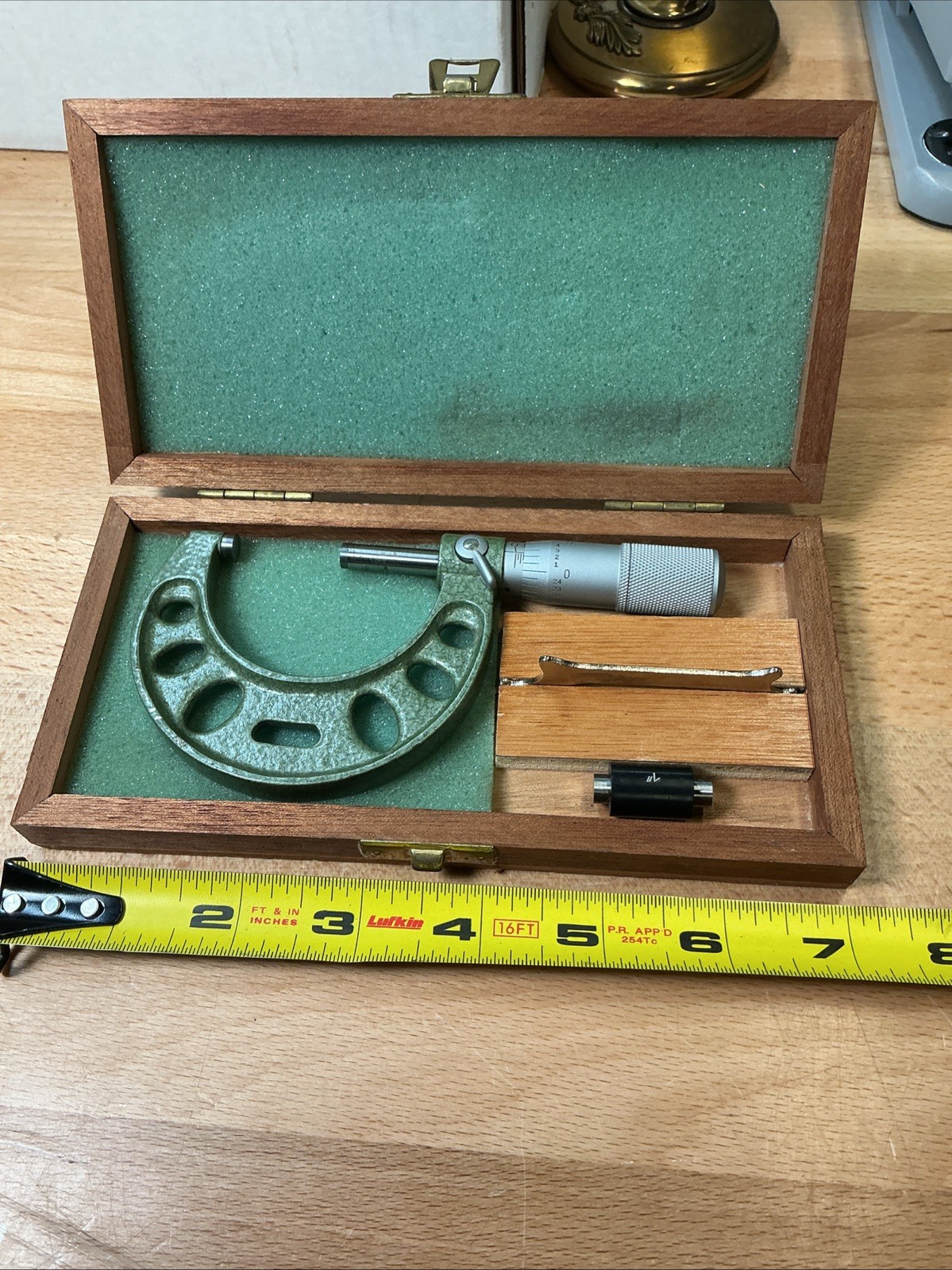 Fowler Helios Outside Micrometer 0-1" Range .0001" Grads Carbide Germany