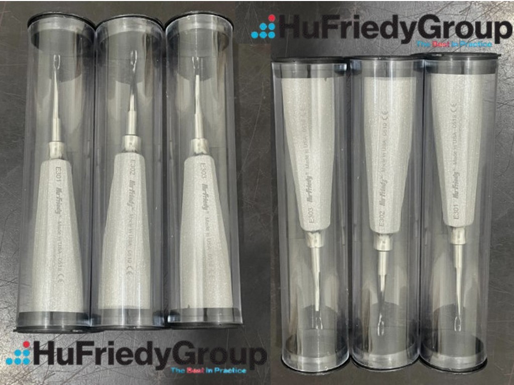 Lot of 6 PCS hu friedy Dental Elevator Combo Apexo E301 E302 E303