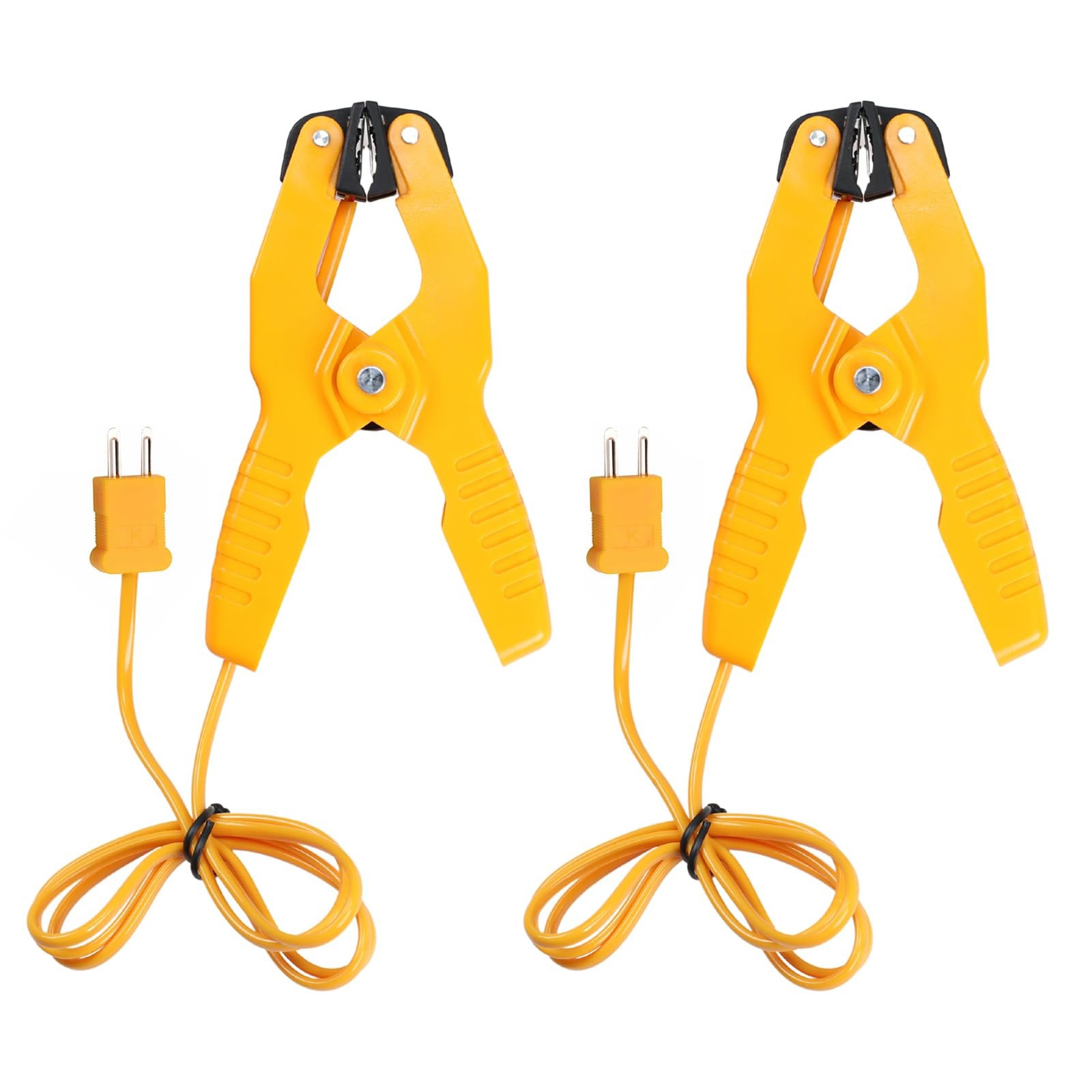 K-Type Thermocouple Temperature Clamp for HVAC Systems, 2 pcs Pipe Clamp Sens...